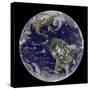 Satellite View of Full Earth Showing Low Pressure Systems-null-Stretched Canvas