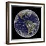 Satellite View of Full Earth Showing Low Pressure Systems-null-Framed Photographic Print