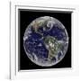 Satellite View of Full Earth Showing Low Pressure Systems-null-Framed Photographic Print