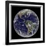 Satellite View of Full Earth Showing Low Pressure Systems-null-Framed Photographic Print