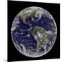 Satellite View of Full Earth Showing Low Pressure Systems-null-Mounted Photographic Print