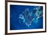 Satellite view of Furneaux Group islands, Tasmania, Australia-null-Framed Photographic Print