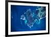 Satellite view of Furneaux Group islands, Tasmania, Australia-null-Framed Photographic Print