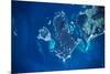 Satellite view of Furneaux Group islands, Tasmania, Australia-null-Mounted Photographic Print