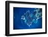 Satellite view of Furneaux Group islands, Tasmania, Australia-null-Framed Photographic Print