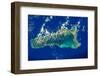 Satellite view of Grand Cayman-null-Framed Photographic Print