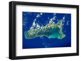 Satellite view of Grand Cayman-null-Framed Photographic Print