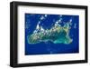 Satellite view of Grand Cayman-null-Framed Photographic Print