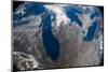 Satellite view of Great Lakes, USA-Argentina-null-Mounted Photographic Print