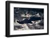 Satellite view of Great Salt Lake and salt flats, Utah, USA-null-Framed Photographic Print