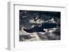 Satellite view of Great Salt Lake and salt flats, Utah, USA-null-Framed Photographic Print