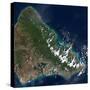 Satellite View of Honolulu, Oahu, Hawaii-Stocktrek Images-Stretched Canvas