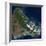 Satellite View of Honolulu, Oahu, Hawaii-Stocktrek Images-Framed Photographic Print