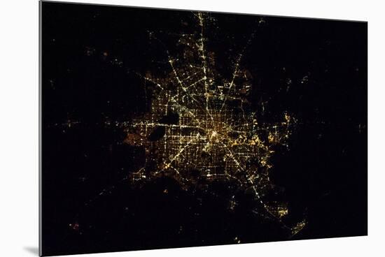 Satellite view of Houston, Texas, USA-null-Mounted Photographic Print