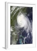 Satellite View of Hurricane Arthur-null-Framed Photographic Print