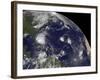 Satellite View of Hurricane Irene Moving Through the Bahamas-Stocktrek Images-Framed Photographic Print