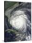Satellite View of Hurricane Irene over the Bahamas.-Stocktrek Images-Stretched Canvas
