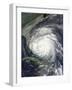 Satellite View of Hurricane Irene over the Bahamas.-Stocktrek Images-Framed Photographic Print