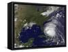 Satellite View of Hurricane Irene-Stocktrek Images-Framed Stretched Canvas