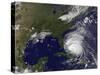 Satellite View of Hurricane Irene-Stocktrek Images-Stretched Canvas