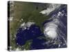 Satellite View of Hurricane Irene-Stocktrek Images-Stretched Canvas