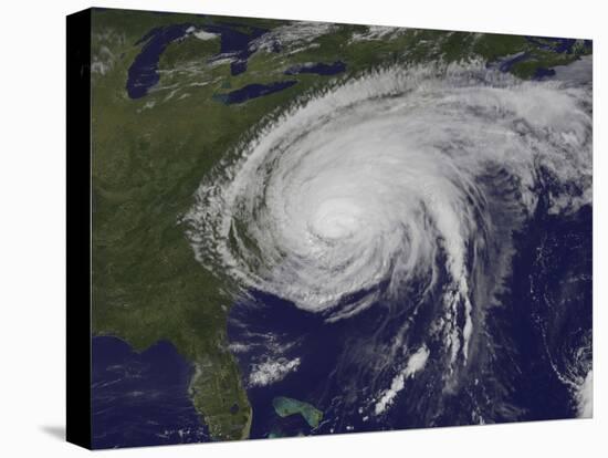 Satellite View of Hurricane Irene-Stocktrek Images-Stretched Canvas