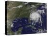 Satellite View of Hurricane Irene-Stocktrek Images-Stretched Canvas