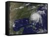 Satellite View of Hurricane Irene-Stocktrek Images-Framed Stretched Canvas