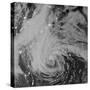 Satellite View of Hurricane Sandy at Night-Stocktrek Images-Stretched Canvas