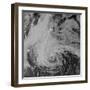 Satellite View of Hurricane Sandy at Night-Stocktrek Images-Framed Photographic Print