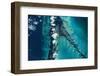 Satellite view of islands, Exuma, Bahamas-null-Framed Photographic Print