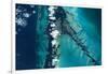 Satellite view of islands, Exuma, Bahamas-null-Framed Photographic Print