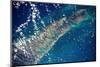 Satellite view of islands of Bahamas-null-Mounted Photographic Print