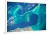 Satellite view of islands of Bahamas-null-Framed Photographic Print