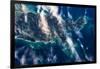 Satellite view of islands of New Zealand-null-Framed Photographic Print