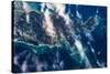 Satellite view of islands of New Zealand-null-Stretched Canvas