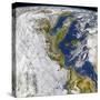 Satellite View of Italy and the Adriatic Sea-null-Stretched Canvas