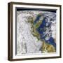 Satellite View of Italy and the Adriatic Sea-null-Framed Photographic Print