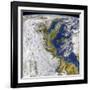 Satellite View of Italy and the Adriatic Sea-null-Framed Photographic Print