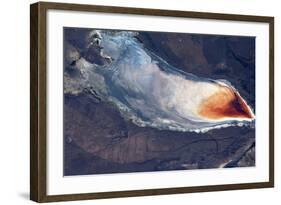 Satellite view of Lake Albert, Lake County, Oregon, USA-null-Framed Photographic Print