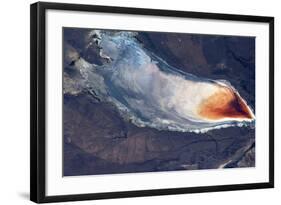 Satellite view of Lake Albert, Lake County, Oregon, USA-null-Framed Photographic Print