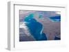 Satellite view of Lake Erie between USA and Canada-null-Framed Photographic Print