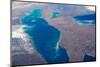 Satellite view of Lake Erie between USA and Canada-null-Mounted Photographic Print