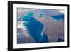 Satellite view of Lake Erie between USA and Canada-null-Framed Photographic Print