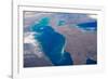 Satellite view of Lake Erie between USA and Canada-null-Framed Photographic Print