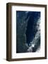 Satellite view of Lake Michigan with Chicago and Milwaukee, USA-null-Framed Photographic Print