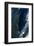 Satellite view of Lake Michigan with Chicago and Milwaukee, USA-null-Framed Photographic Print