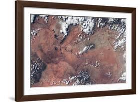 Satellite view of Lake Powell and Colorado River, Glen Canyon, Utah-Arizona, USA-null-Framed Photographic Print