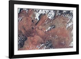 Satellite view of Lake Powell and Colorado River, Glen Canyon, Utah-Arizona, USA-null-Framed Photographic Print