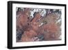 Satellite view of Lake Powell and Colorado River, Glen Canyon, Utah-Arizona, USA-null-Framed Photographic Print